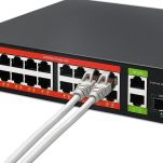 Switch niezarządzalny Qoltec przełącznik sieciowy Gigabit Ethernet PoE | 16x RJ45 | 2x RJ45 Uplink | 2x SFP | 1000 Mb/s - 4