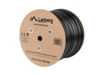 Kabel FTP Lanberg kat. 6 305m drut Outdoor CU czarny - 3