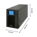 Zasilacz awaryjny UPS Qoltec | On-line | Pure Sine Wave | 1kVA | 800W | LCD | USB - 4