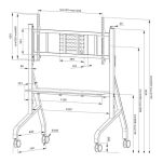 Stojak mobilny Neomounts FL50-575BL1 65