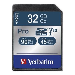 Karta pamięci SDHC Verbatim Pro U3 32GB (90/45 MB/s) Class 10 UHS-1 V30