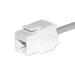 Moduł keystone Jack RJ45 kat. 5e UTP, beznarzędziowy Netrack, biały - 2