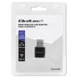Karta sieciowa Qoltec Bezprzewodowy Ultra szybki mini adapter NANO WiFi | Standard N | USB 2.0 | 300Mbps - 11