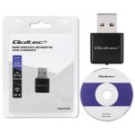Karta sieciowa Qoltec Bezprzewodowy Ultra szybki mini adapter NANO WiFi | Standard N | USB 2.0 | 300Mbps - 5