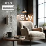 Gniazdko prądowe x2 + 4xUSB Maclean, rozgałęźnik z 2 gniazdami, 2xUSB A, 2xUSB C PD 20W, 1x16A + 1x6A, MCE249 F/W - 10