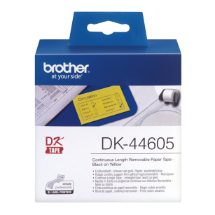 Brother DK-44605  etyk pap żółta/Bk 62m