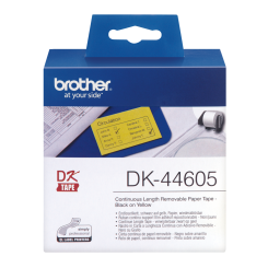 Brother DK-44605  etyk pap żółta/Bk 62m