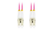Patchcord światłowodowy Lanberg MM LC/UPC-LC/UPC DUPLEX 3.0MM OM4 50/125 LSZH 15M fioletowy - 3