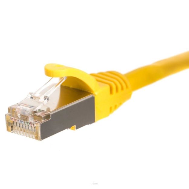 Patchcord RJ45, Netrack osłonka zalewana, kat. 5e FTP/STP, 15m żółty