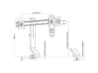 Uchwyt na dwa monitory Maclean MC-854 17