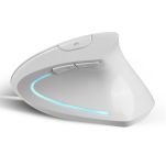Mysz przewodowa Perixx PERIMICE-513 W optyczna wertykalna pionowa biała - 3