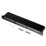 Patch panel 19'' Netrack 24-porty kat. 6 FTP,  z półką - 3