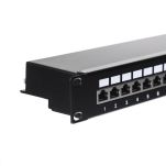 Patch panel 19'' Netrack 24-porty kat. 6 FTP,  z półką - 2
