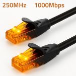 Kabel Patchcord Qoltec UTP | CAT6 | 2 x RJ-45 | High speed 1Gb/s | Pozłacane styki | 10m | Czarny - 4