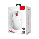 Mysz bezprzewodowa Monka RAPID optyczna 12000dpi 2.4 GHz + Bluetooth biała AKUMULATOR 6 przycisków gaming - 15