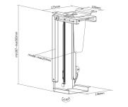 Uchwyt DIGITUS do montażu PC pod biurkiem z mechanizmem Easy-Locking - 7