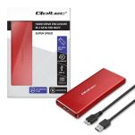 Obudowa/kieszeń Qoltec na dysk M.2 SSD | SATA | NGFF | USB 3.0 | Super speed 5Gb/s | 2TB | Czerwony - 6