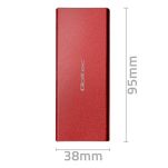 Obudowa/kieszeń Qoltec na dysk M.2 SSD | SATA | NGFF | USB 3.0 | Super speed 5Gb/s | 2TB | Czerwony - 7