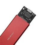 Obudowa/kieszeń Qoltec na dysk M.2 SSD | SATA | NGFF | USB 3.0 | Super speed 5Gb/s | 2TB | Czerwony - 8