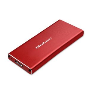 Obudowa/kieszeń Qoltec na dysk M.2 SSD | SATA | NGFF | USB 3.0 | Super speed 5Gb/s | 2TB | Czerwony