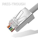 Wtyk QOLTEC przelotowy złącze RJ45 | CAT6 | FTP | Pass Through | Pozłacane styki | 10 sztuk - 2