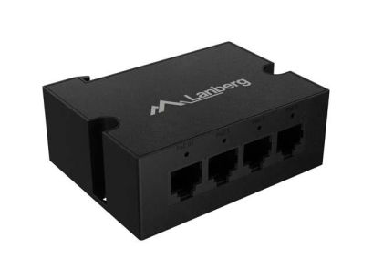 Switch niezarządzalny Lanberg 1xIN 3xOUT 1GB POE Extender DIN Rail Fast Ethernet 90W