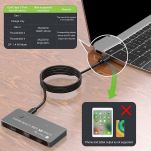 Przełącznik KVM Techly USB-C 2x1 / DisplayPort 1.4 Video 8K - 4