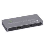 Przełącznik KVM Techly USB-C 2x1 / DisplayPort 1.4 Video 8K - 6