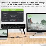 Przełącznik KVM Techly USB-C 2x1 / DisplayPort 1.4 Video 8K - 8