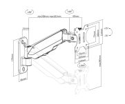 Uchwyt ścienny pojedynczy DIGITUS 1xLCD max 32