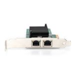 Karta sieciowa DIGITUS przewodowa PCI Express 2x RJ45 Gigabit 10/100/1000Mbps Low Profile - 3