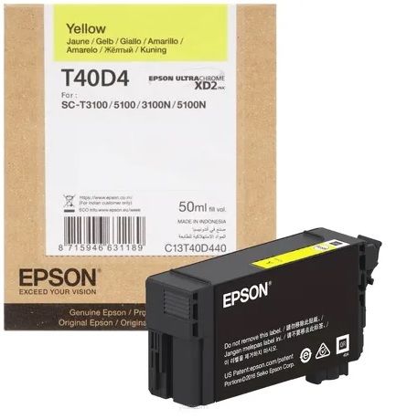 EPSON tusz UltraChrome XD2 Yellow T40D440(50ml)