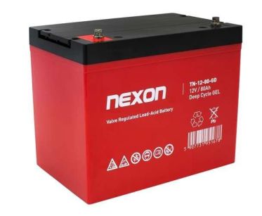 Akumulator żelowy Nexon TN-GEL 12V 80Ah long life(12l) - głębokiego rozładowania i pracy cyklicznej