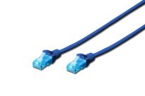 Patchcord DIGITUS UTP kat. 5e 0,25m PVC niebieski - 2