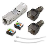 Wtyk QOLTEC RJ45 beznarzędziowy STP | CAT6A | JACK PIN | T568B | T568A - 7