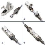 Wtyk QOLTEC RJ45 beznarzędziowy STP | CAT6A | JACK PIN | T568B | T568A - 8