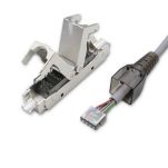 Wtyk QOLTEC RJ45 beznarzędziowy STP | CAT6A | JACK PIN | T568B | T568A - 4