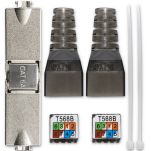 Wtyk QOLTEC RJ45 beznarzędziowy STP | CAT6A | JACK PIN | T568B | T568A - 3