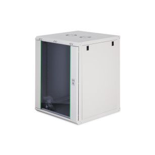 Szafa sieciowa wisząca jednosekcyjna DIGITUS Dynamic 19" 16U, 600x600, drzwi szyba, szary, niezmontowana, 60kg