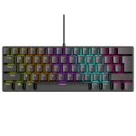 Klawiatura przewodowa Rampage PLOWERK60 gamingowa mechaniczna Blue Switch Rainbow LED czarna - 2