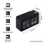 Akumulator AGM Qoltec 12V | 7Ah - 4