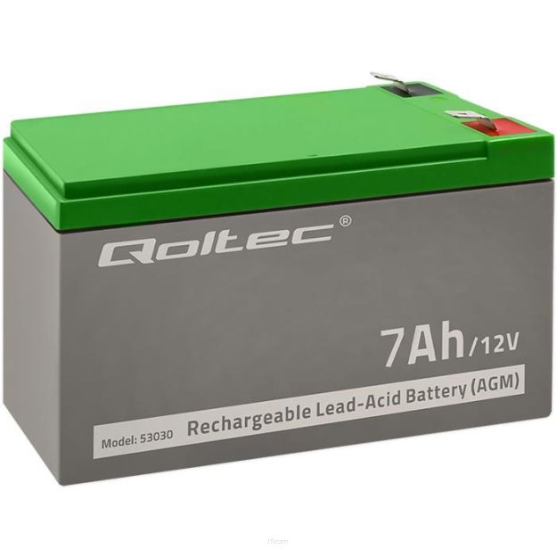 Akumulator AGM Qoltec 12V | 7Ah