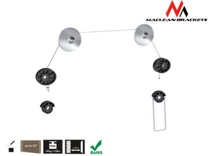 Uchwyt do telewizora Maclean MC-557 32-70" 50kg czarny max VESA 800x800