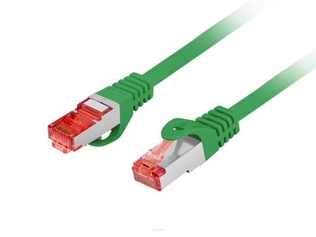 Patchcord Lanberg S/FTP kat.6 15m LSZH CU fluke passed zielony