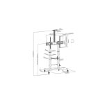 Stojak mobilny Techly 60''-100'', 100kg do Tablic Interatywnych - 3