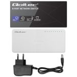 Switch niezarządzalny Qoltec przełącznik sieciowy 8 x port RJ45 | 100Mbps | Fast Ehernet | LAN - 8