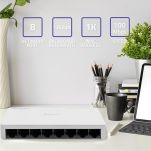 Switch niezarządzalny Qoltec przełącznik sieciowy 8 x port RJ45 | 100Mbps | Fast Ehernet | LAN - 2