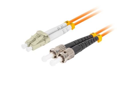 Patchcord światłowodowy Lanberg MM ST/UPC-LC/UPC DUPLEX 3.0MM OM2 50/125 LSZH 1m pomarańczowy