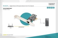 Karta sieciowa DIGITUS przewodowa PCI Express 1x RJ45 2.5 Gigabit Ethernet 10/100/1000/2500Mbps - 5