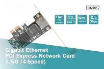Karta sieciowa DIGITUS przewodowa PCI Express 1x RJ45 2.5 Gigabit Ethernet 10/100/1000/2500Mbps - 6